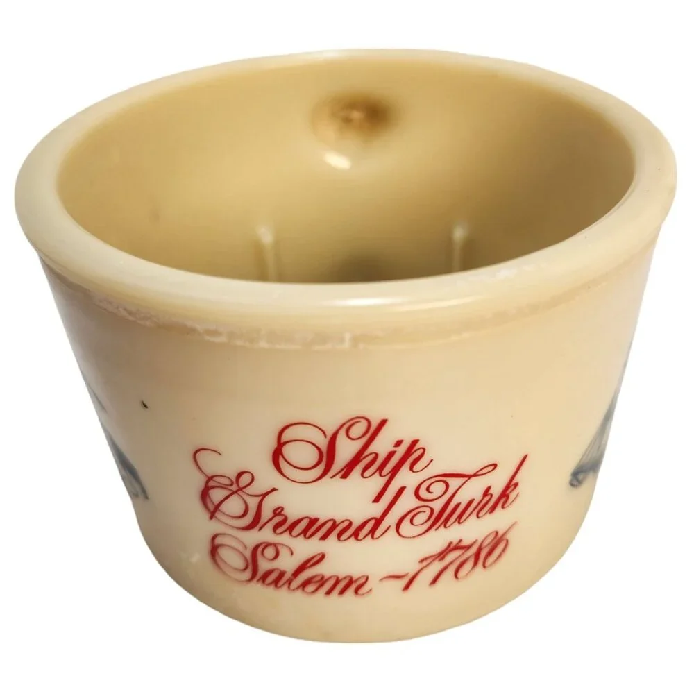 Old Spice Shaving Mug Vintage Shulton #25 Ship Grand Turk Salem 1786 2-3/8